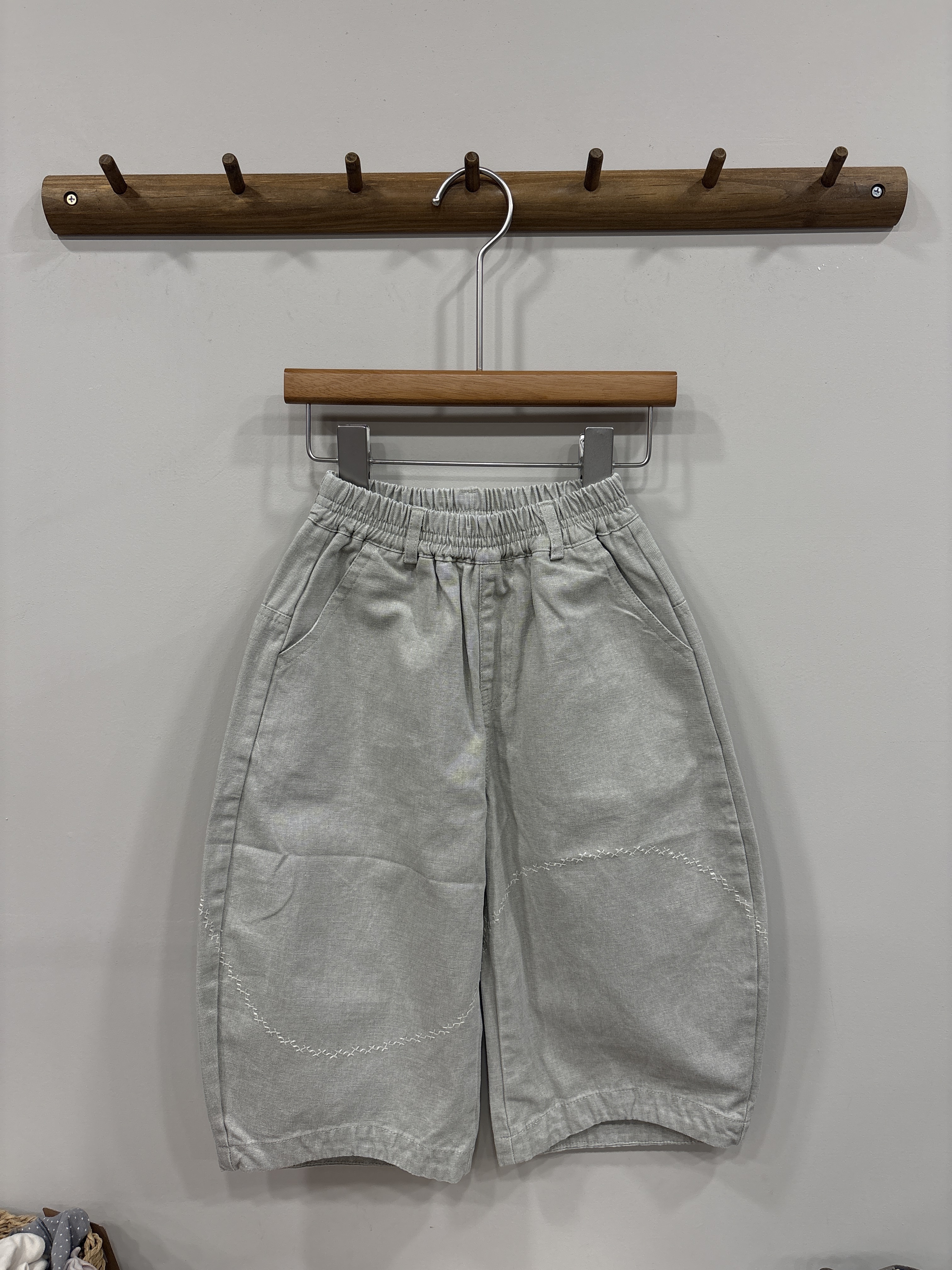 A03168幾何刺繡休閒褲