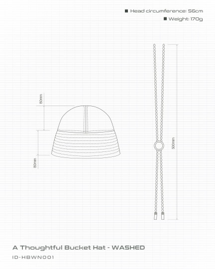 【Incoder】A Thoughtful Bucket Hat - WASHED 石洗漁夫帽