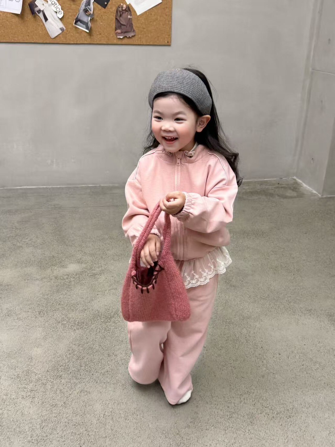 溫柔粉蕾絲套裝