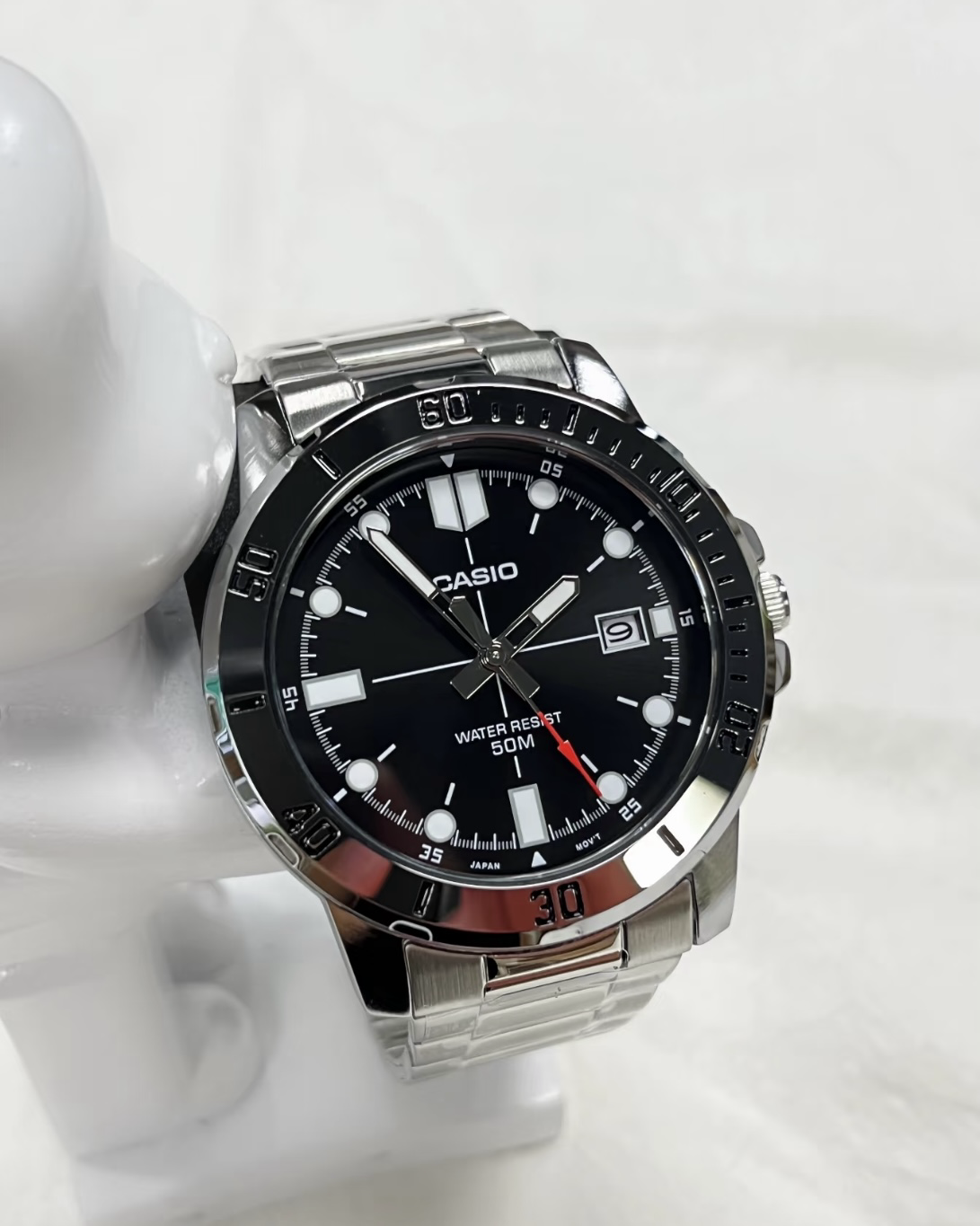 CASIO STANDARD 銀黑色 MTP-VD01D-1EVUDF 石英機芯 不鏽鋼錶