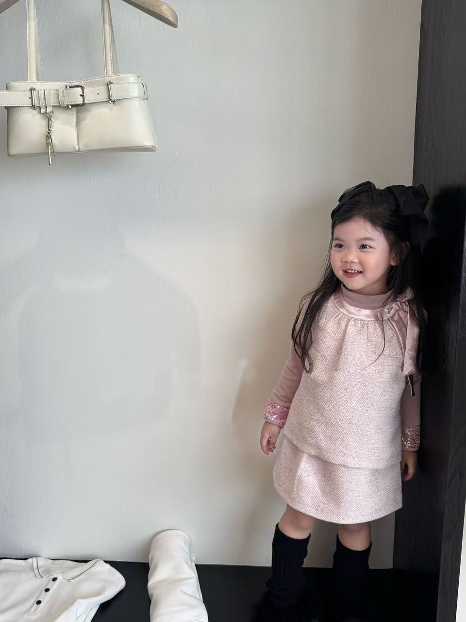 小香粉呢背心裙組