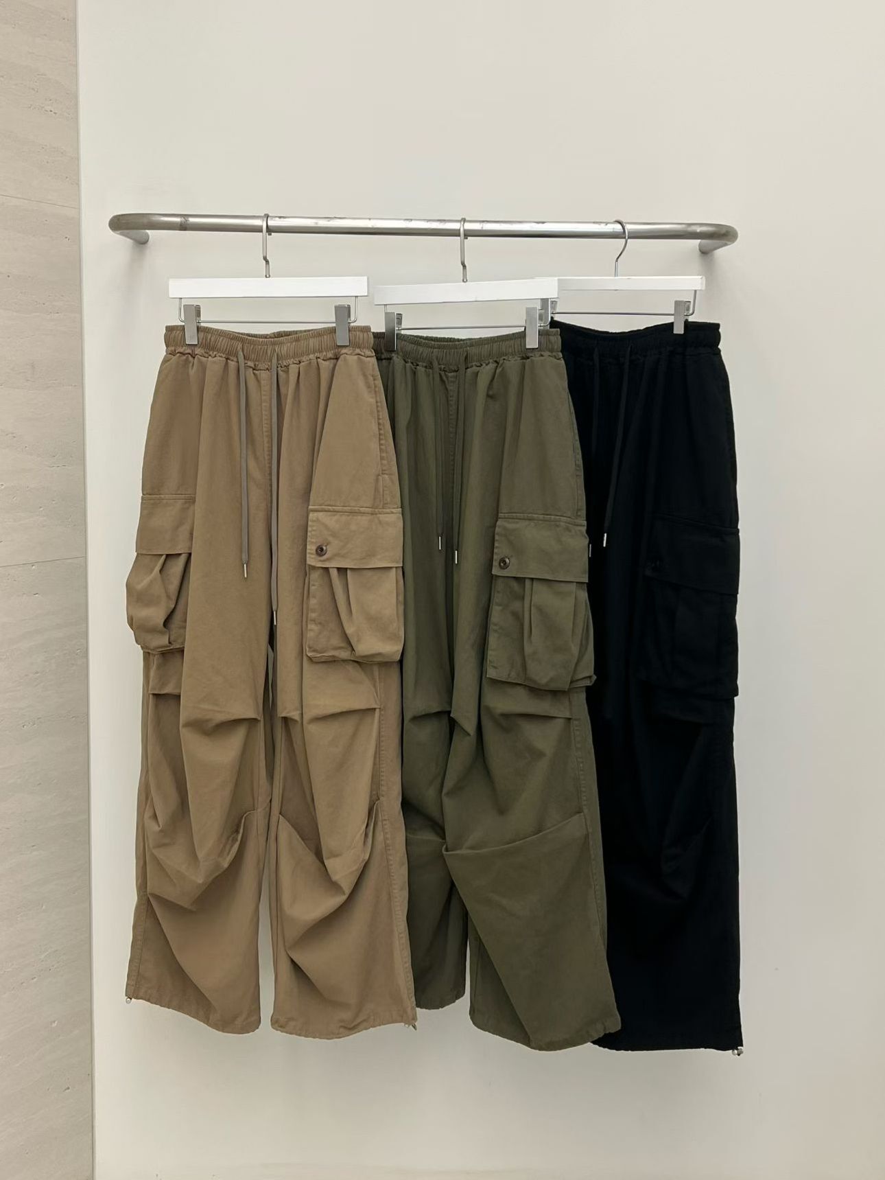 淨色可束腳工裝鬆身褲 PULSE-171P