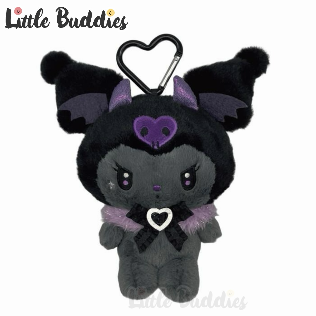 日本 Sanrio Kuromi 20周年 灰色惡魔生日系列 - 公仔匙扣