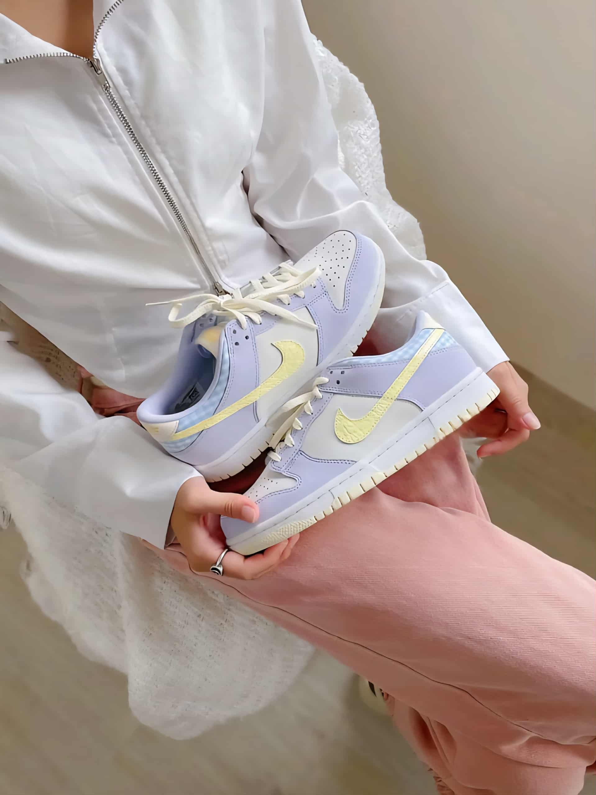 【預訂】NIKE DUNK LOW 蝶豆花檸檬-GS