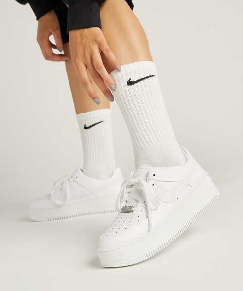 【預訂】NIKE AIR FORCE 1 SAGE 厚底全白-WOMEN