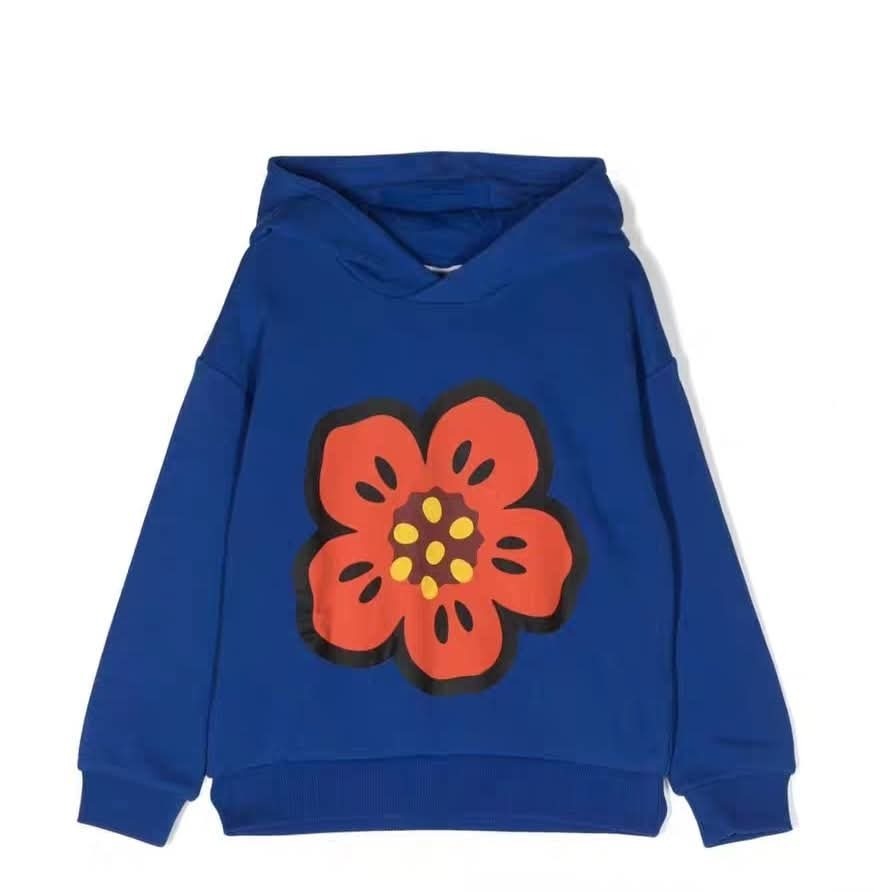 Kenzo Kids 電光藍色 海棠花衛衣
