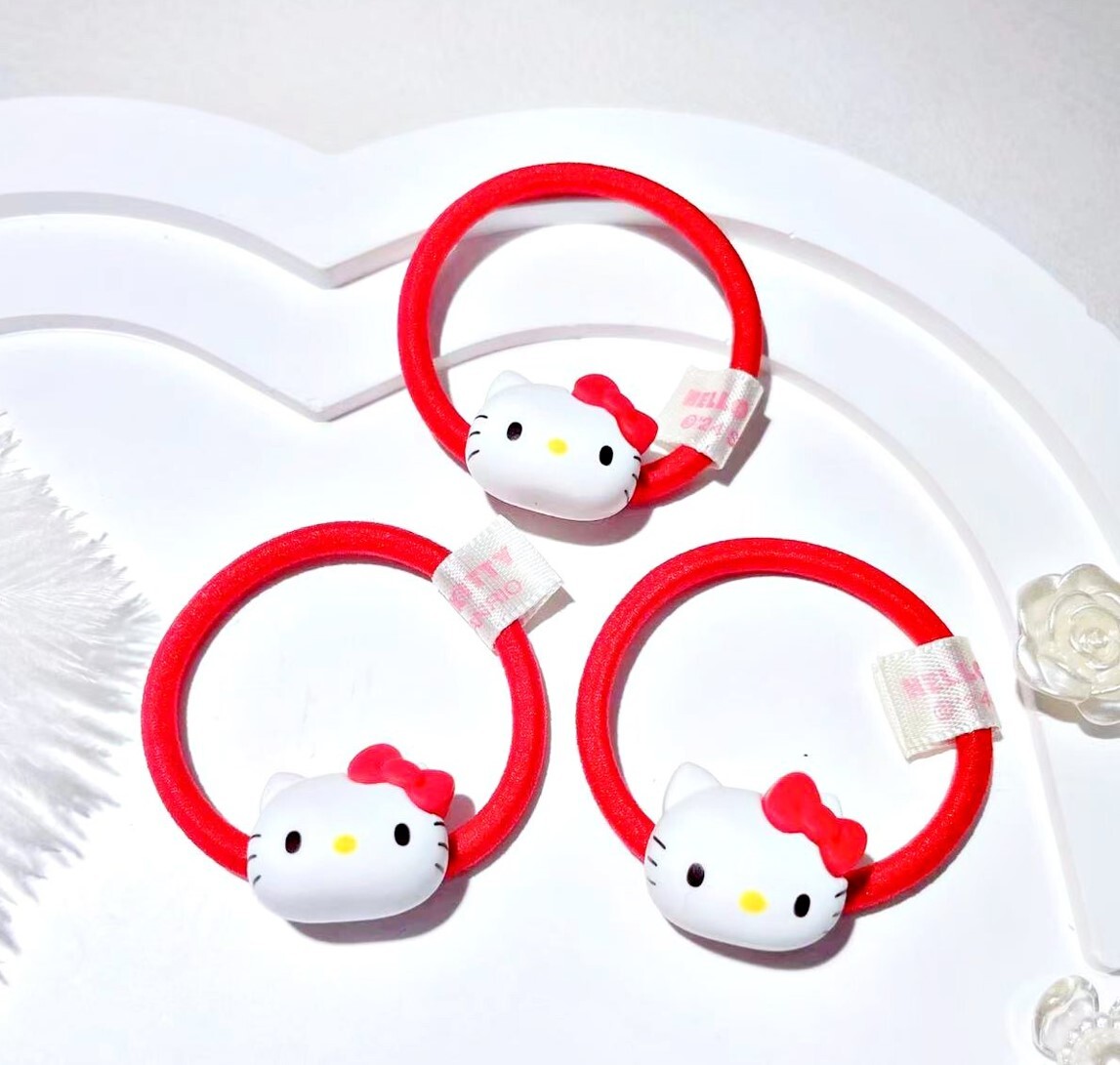 Hello Kitty - Sanrio | 3P 頭髮橡筋圈 髮圈