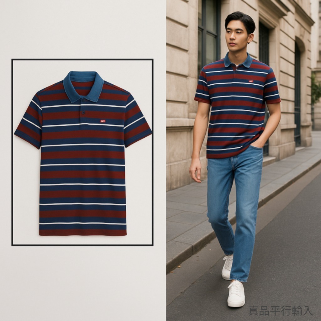 【預購】LEVIS Quinton H100856 男裝條紋短袖