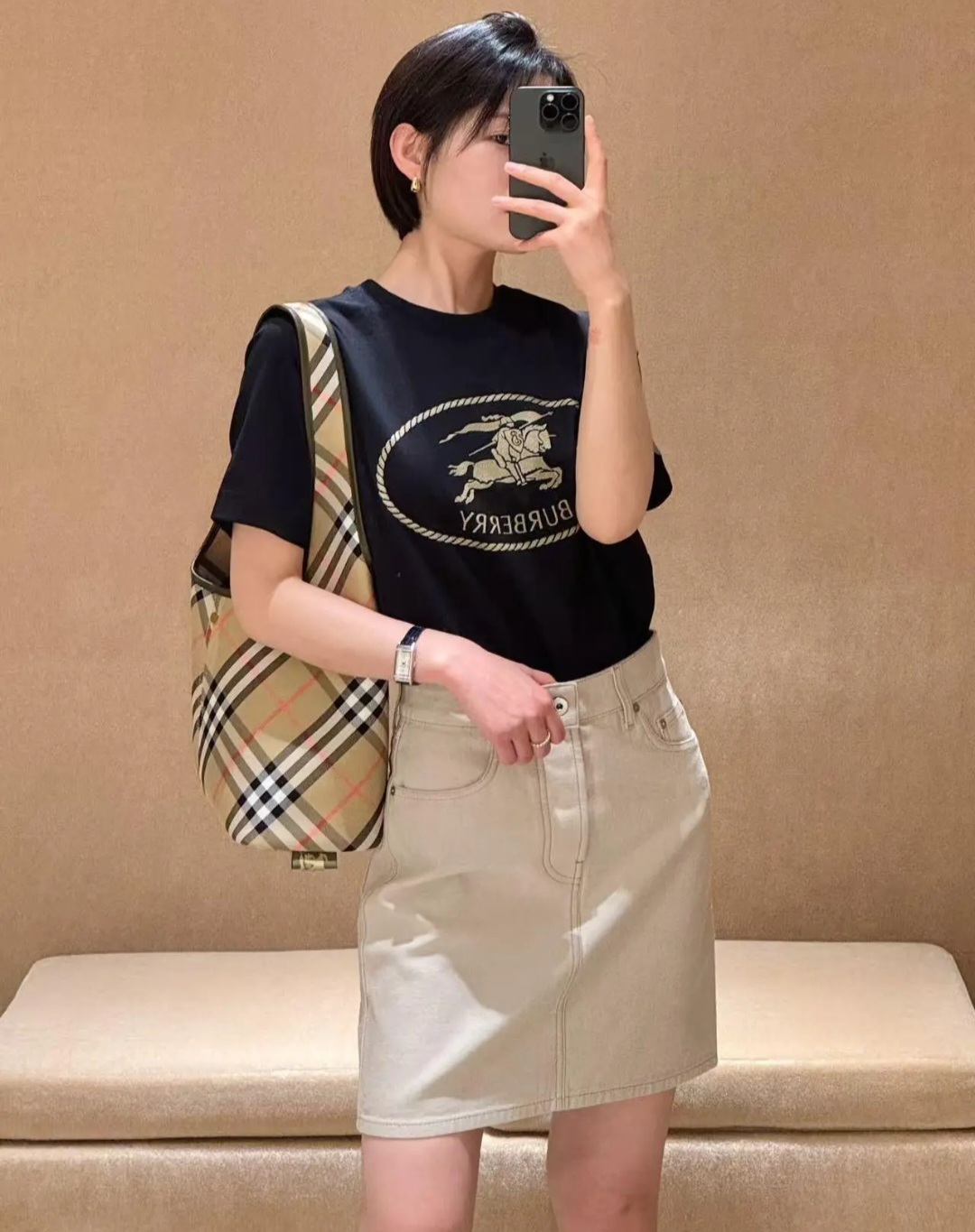 BBR 金色刺繡戰馬 Tee 修身款 女款