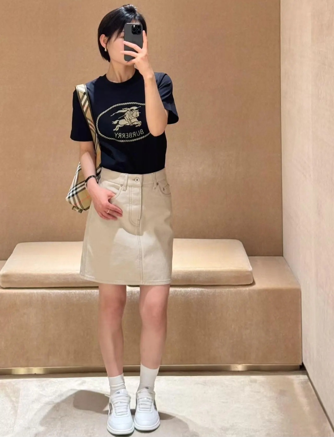 BBR 金色刺繡戰馬 Tee 修身款 女款