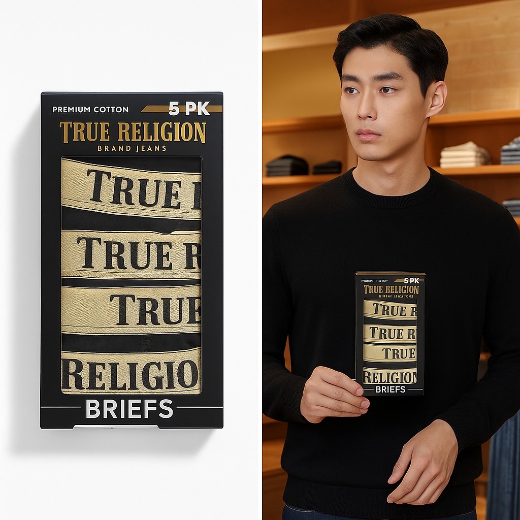 【預購】TRUE RELIGION H100862 男裝底褲（5條裝）