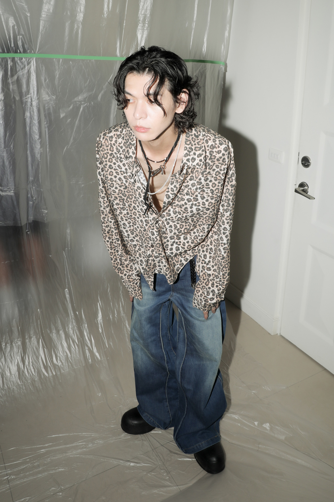 Leopard Print Cropped Shirt #襯衫