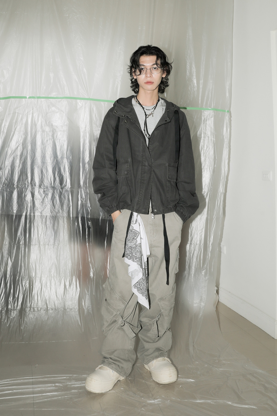 Louder Printed Hooded Parka #外套