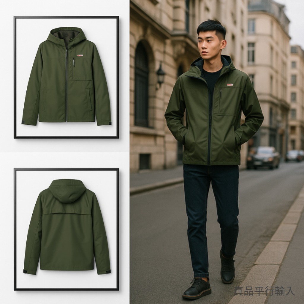 【現貨】HUNTER Mill H100869 男裝防水外套 (軍綠色)