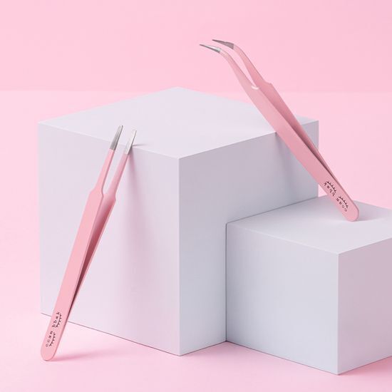 CCAM BBAK 閃耀粉紅睫毛鑷子【2款款式】