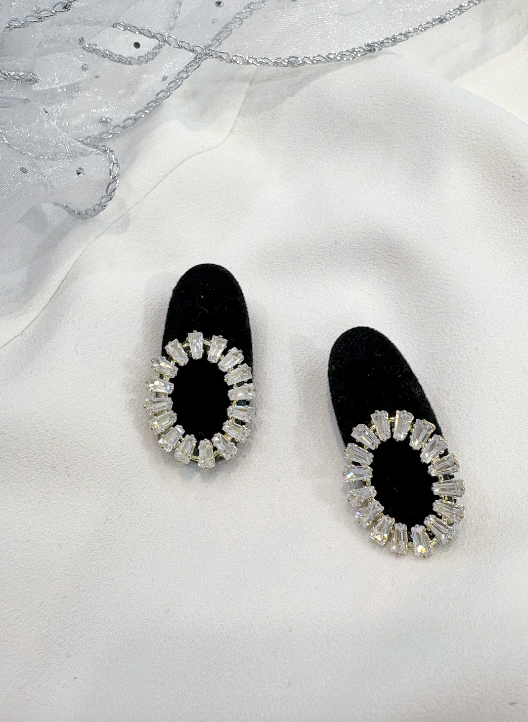 (赫本風)華麗環鑽絨面髮夾