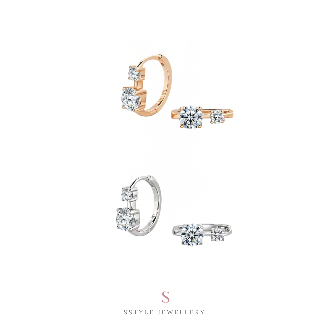 Quinn moissanite diamond earrings