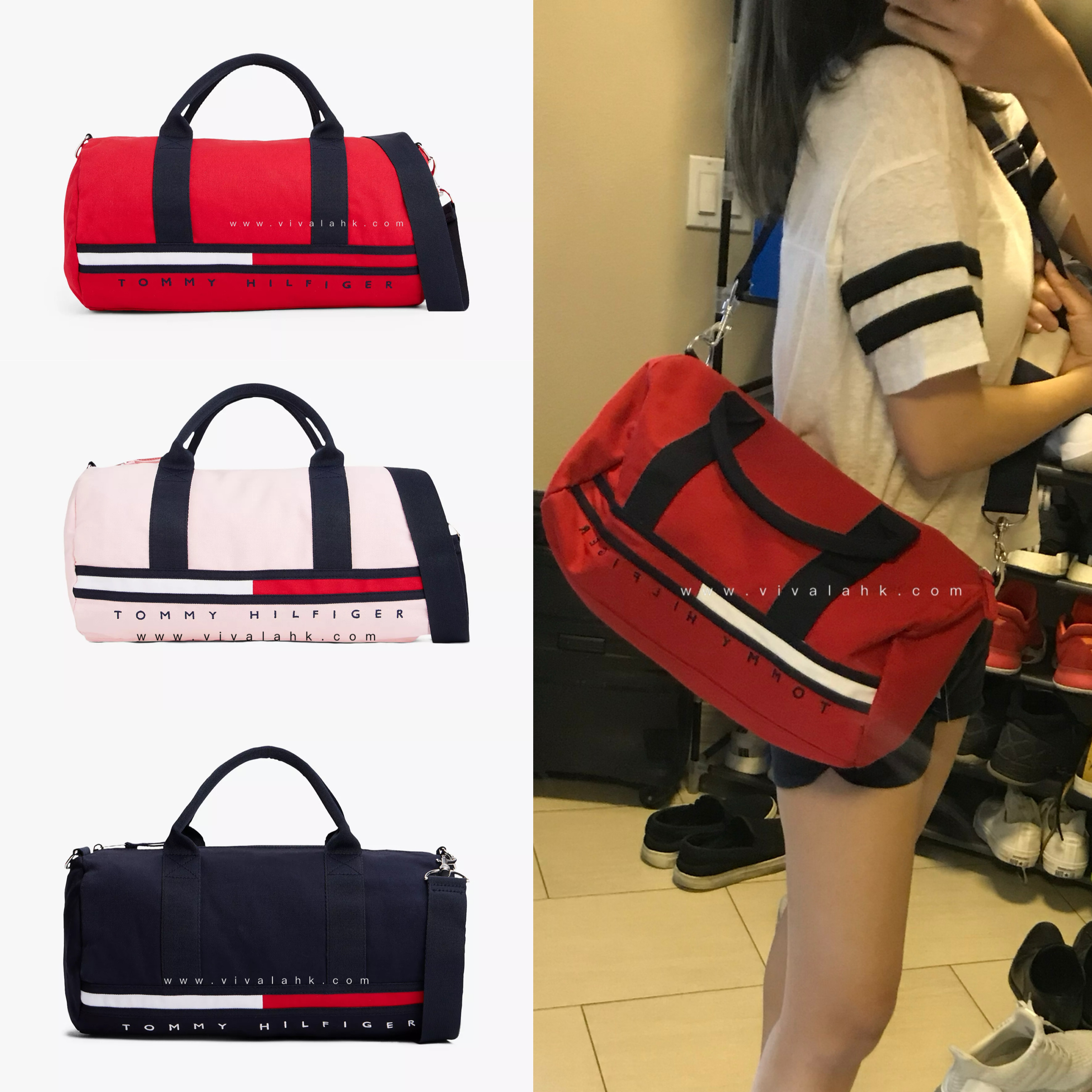 Tommy Hilfiger - 經典 Logo 手提+斜孭運動多用袋 (S)