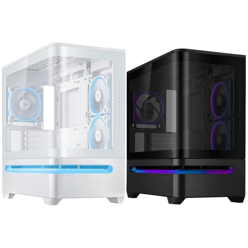 米特3C數位–ASUS 華碩 Prime AP202 ARGB 晨曦白/星曜黑 曲面全景玻璃 懸浮式海景房機殼