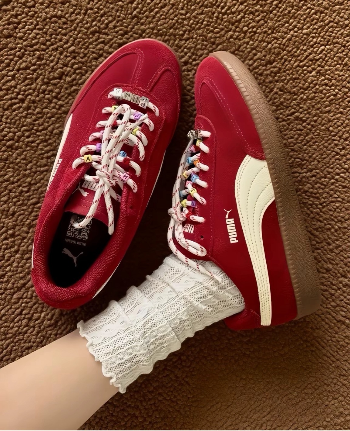 Puma 9-T  紅色 麂皮 焦糖底  德訓鞋 女鞋 406756-04
