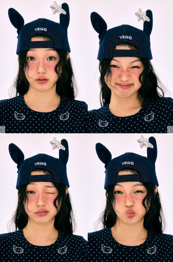 【代購】YEGG Twist wing cap 耳朵棒球帽 狗狗耳 兩色 淺藍色 深藍色 牛仔