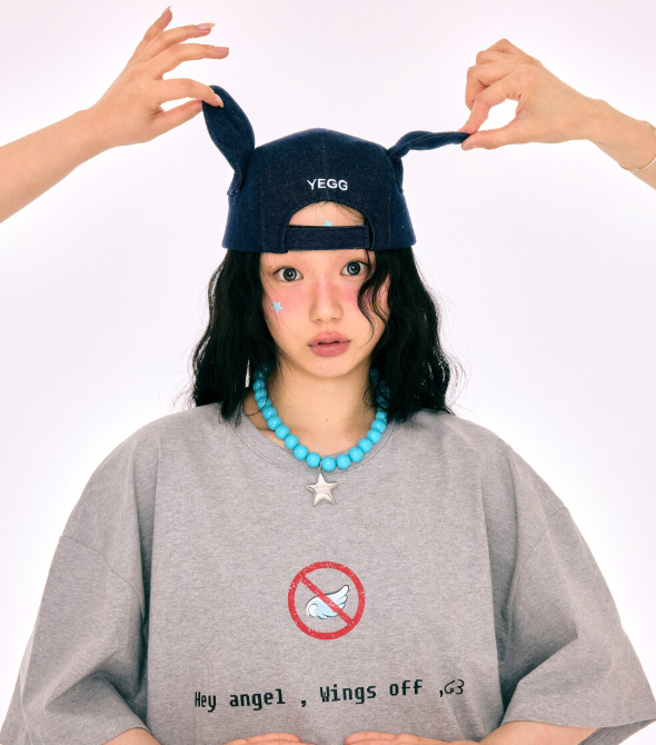 【代購】YEGG Twist wing cap 耳朵棒球帽 狗狗耳 兩色 淺藍色 深藍色 牛仔