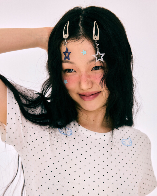 【代購】YEGG Double star pin 星星髮夾 髮夾 裝飾 髮飾 星星