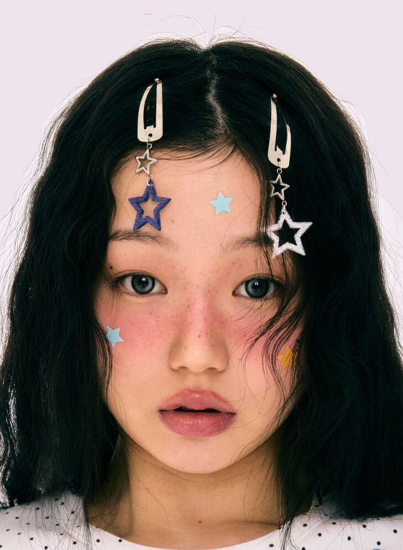 【代購】YEGG Double star pin 星星髮夾 髮夾 裝飾 髮飾 星星