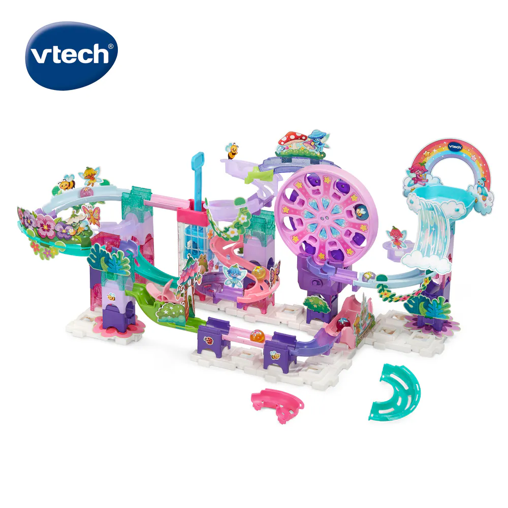 Vtech 智能滾球積木建構軌道組-魔法仙境花園