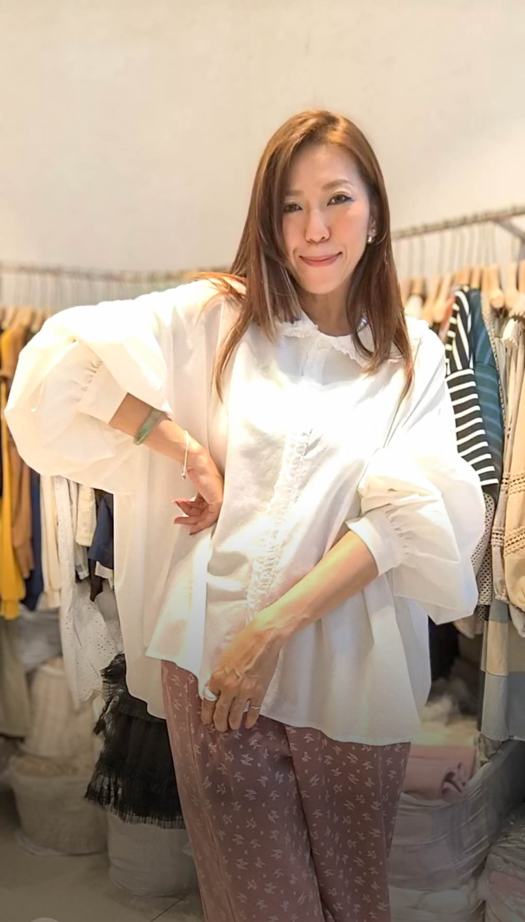 🥰K9185  ▶️木耳條上衣 👉B:174cm L:64/76cm