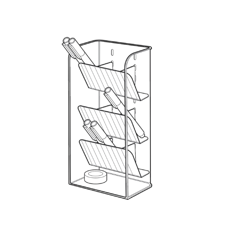 可調高度收納架/筆筒 11.5×24×7.5cm