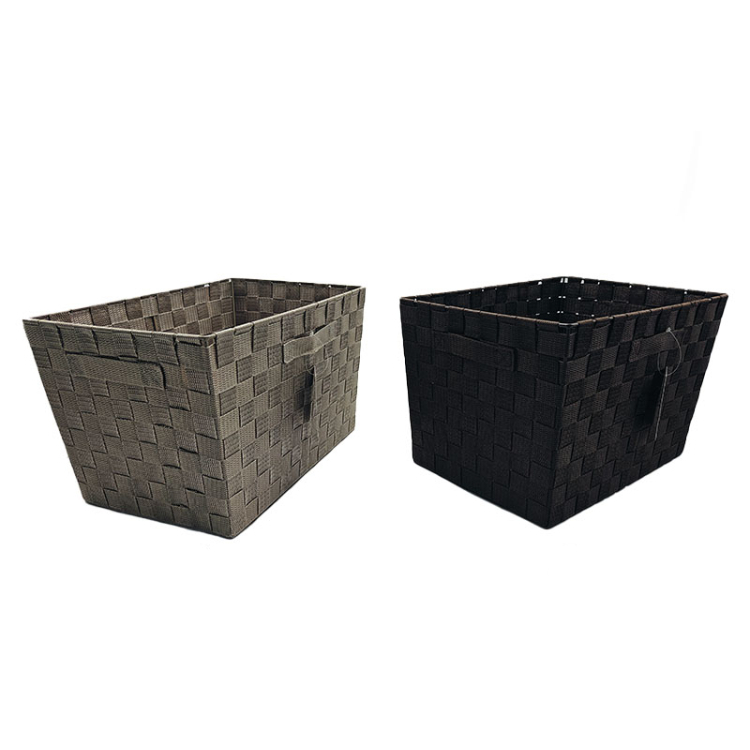 PP編織附提把收納盒/26×24×38cm