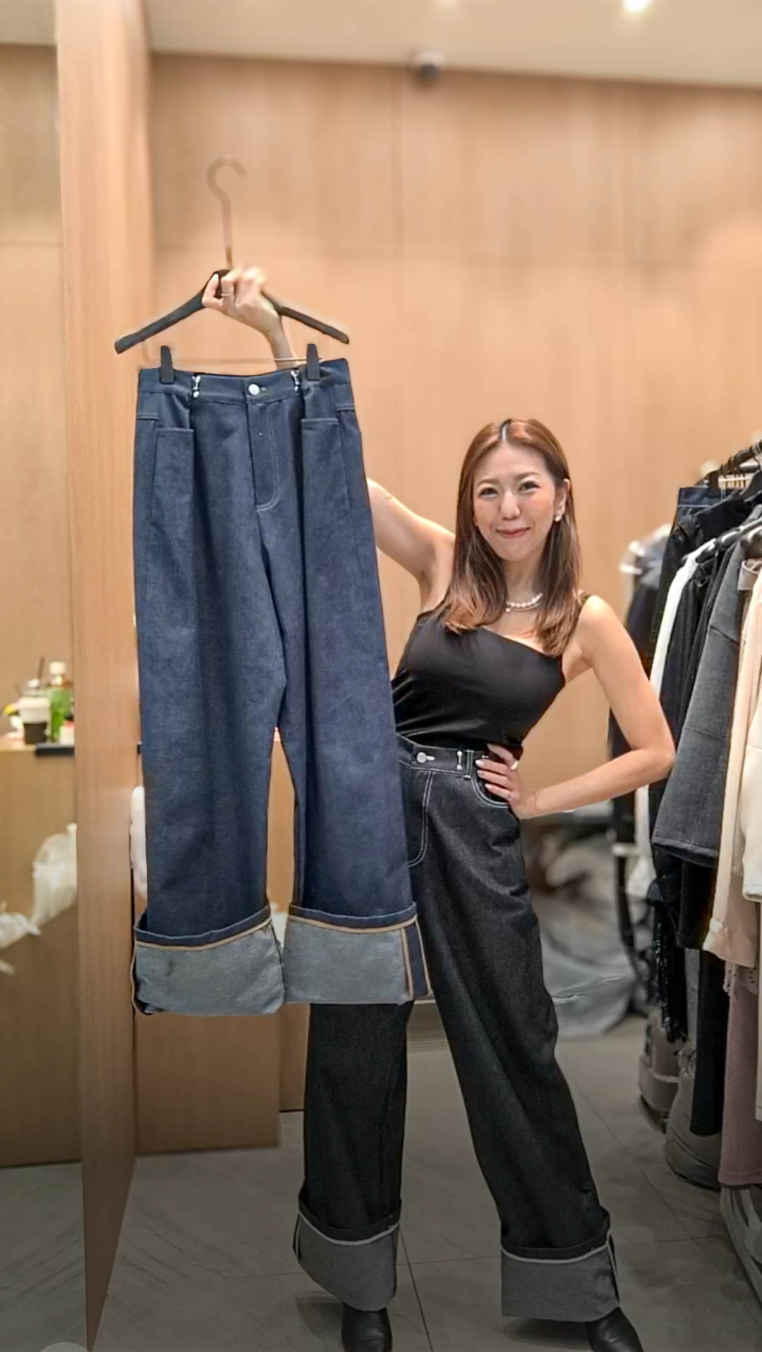 🥰K8804  ▶️牛仔長褲 (可調腰圍)👉W:80cm H:100cm L:107cm