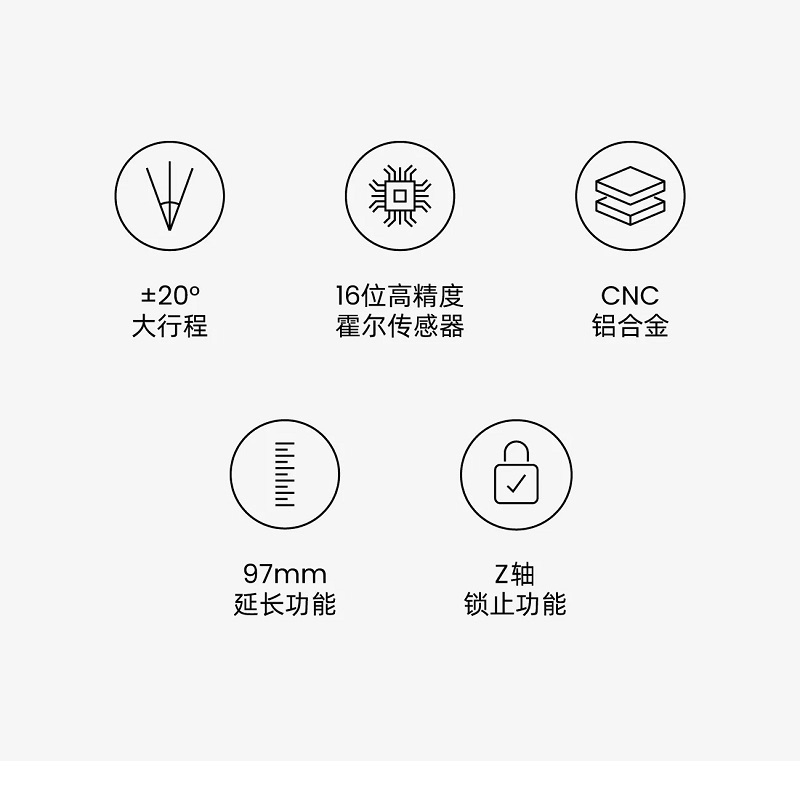 米特3C數位–MOZA 魔爪 Z軸模組 97mm延長桿/AS003