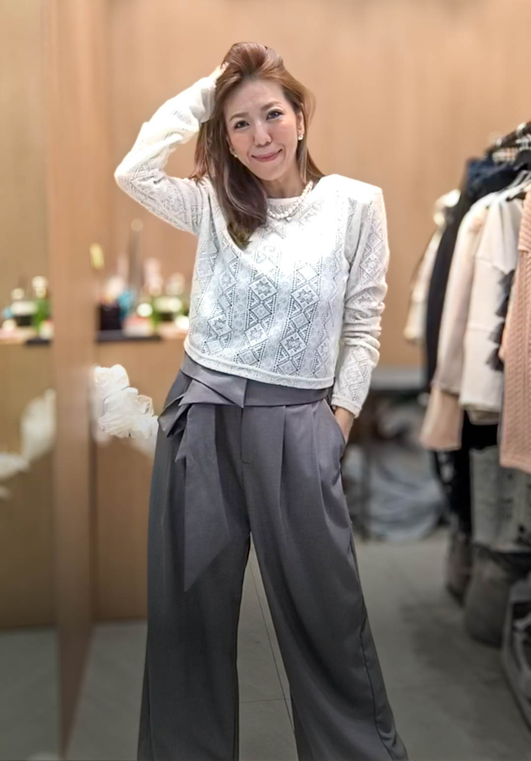 🥰K8817  ▶️綁大蝴蝶結長褲 👉W:31" H:cm L:106cm