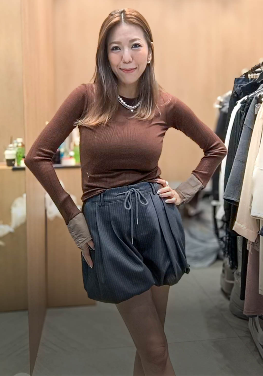 🥰K8820  ▶️合身長袖上衣 👉B:106cm L:54cm
