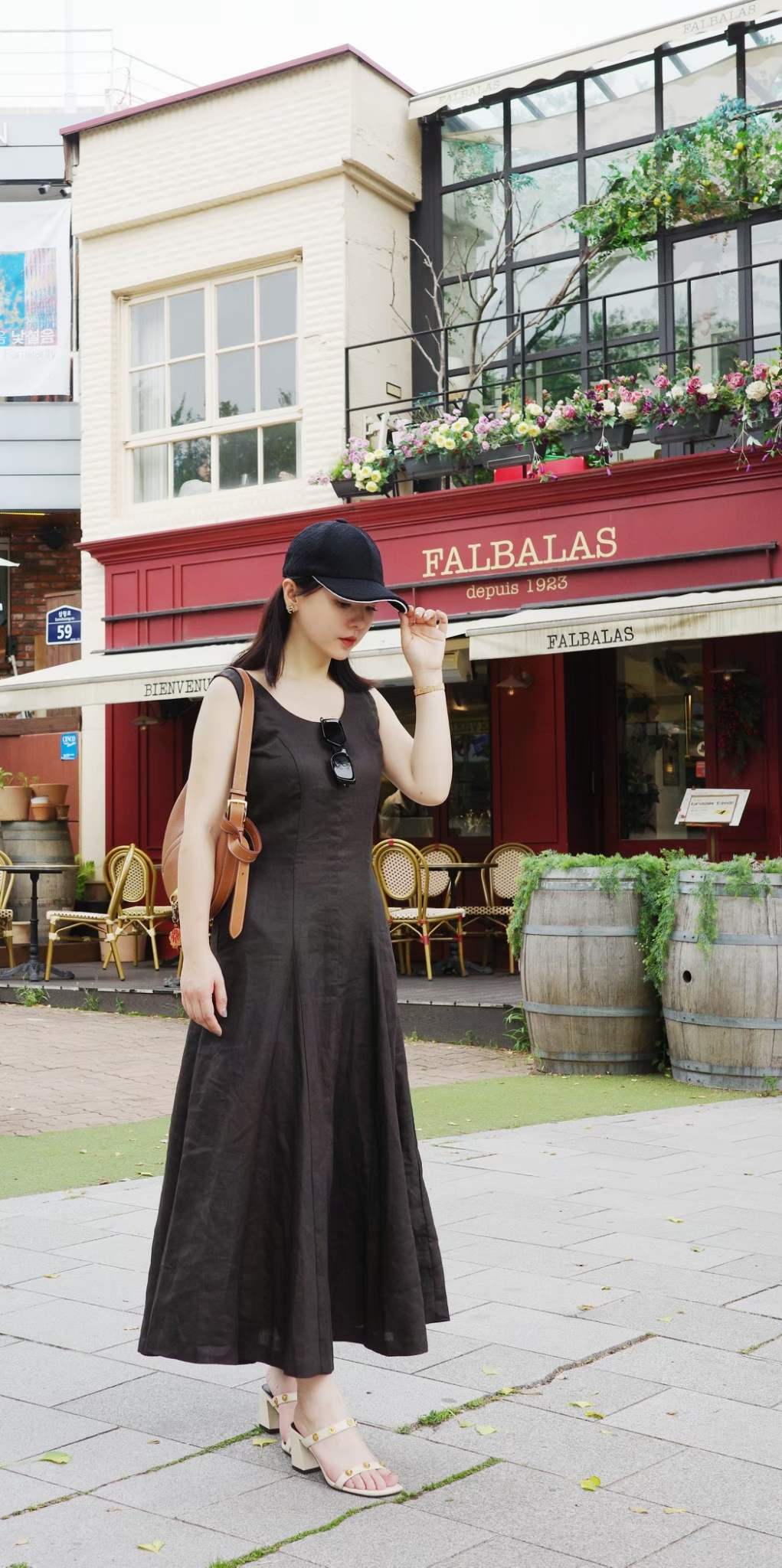 OH!HER 嚴選21支苧麻背心長洋裝