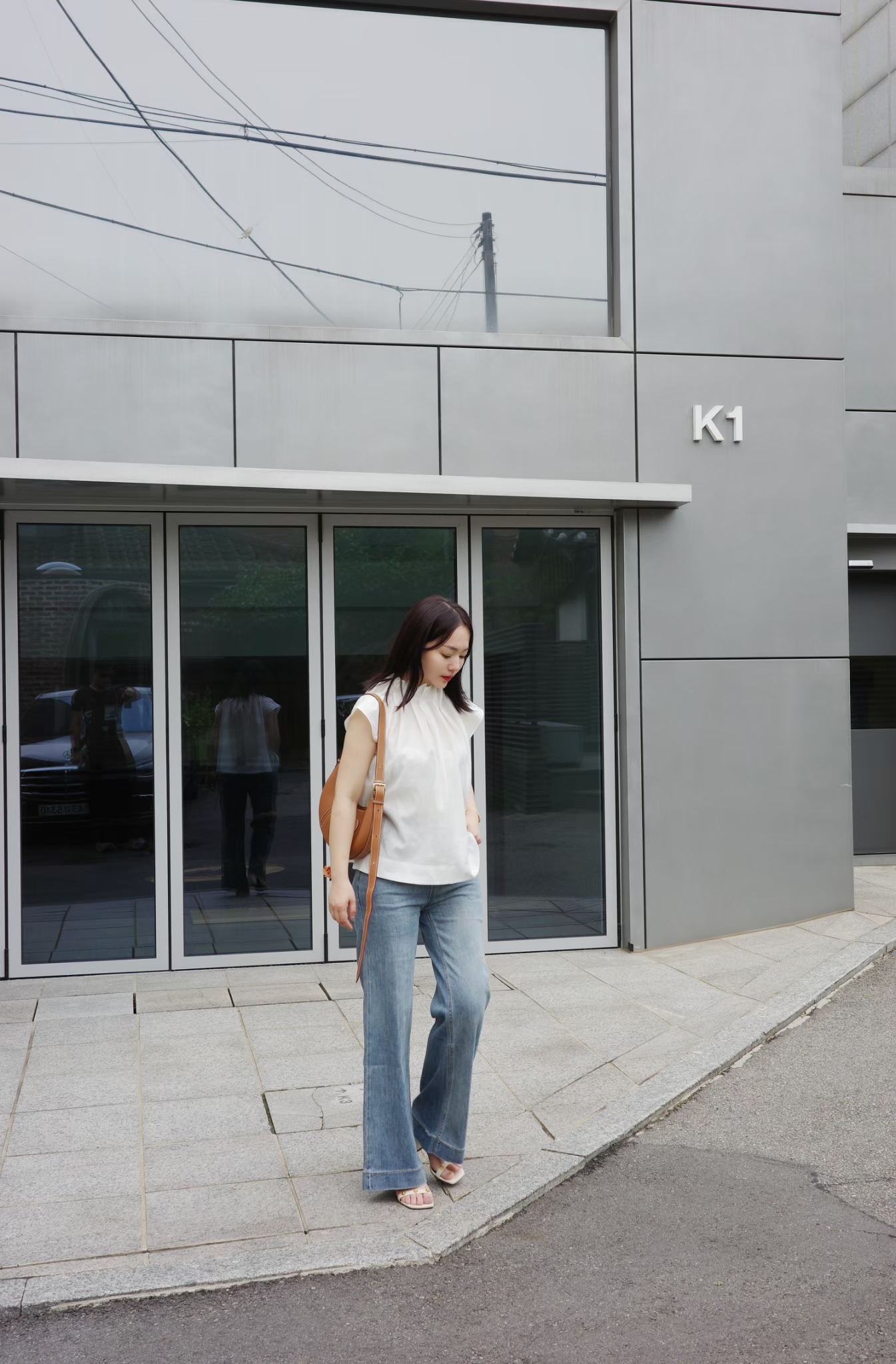 OH!HER 荷葉領無袖天絲上衣