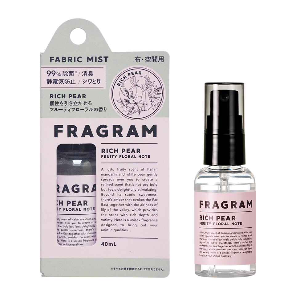 FRAGRAM慕浴-粉嫩香梨 除皺香衣噴霧(隨身瓶)40ml