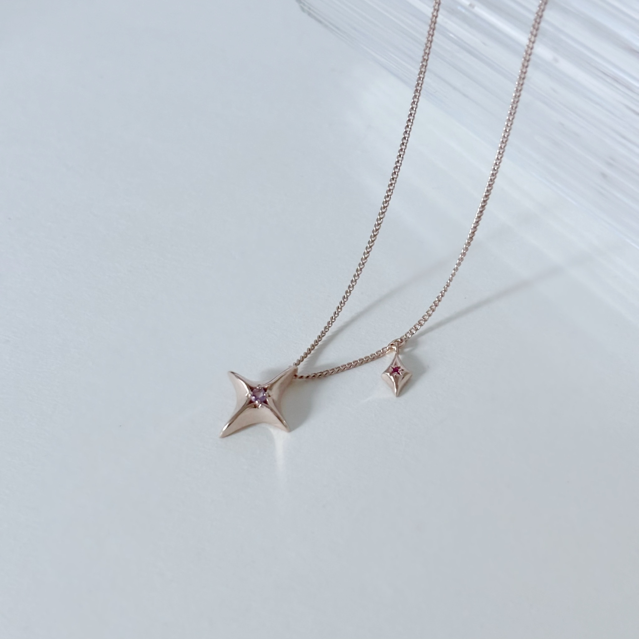 Aster紫水晶紅寶石項鍊