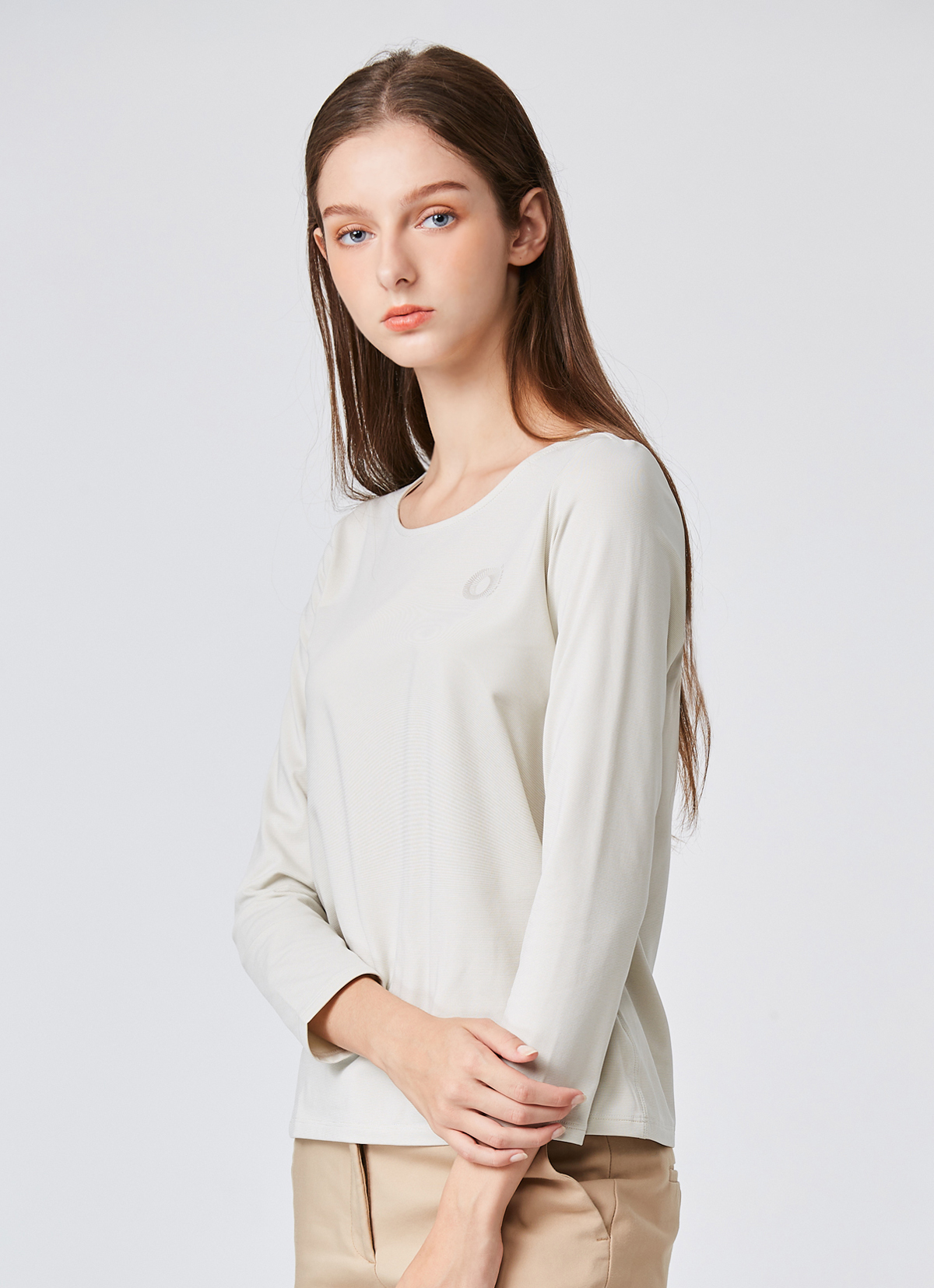 溫控石墨烯經典女上衣-2543WT-梔子白
