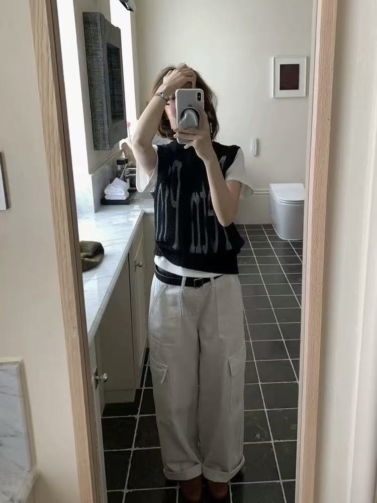 329 後鬆緊工裝寬褲