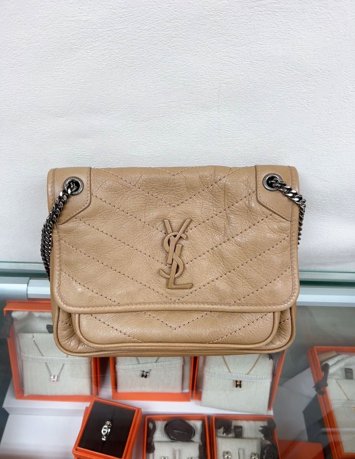 YSL Saint Laurent niki baby beige
