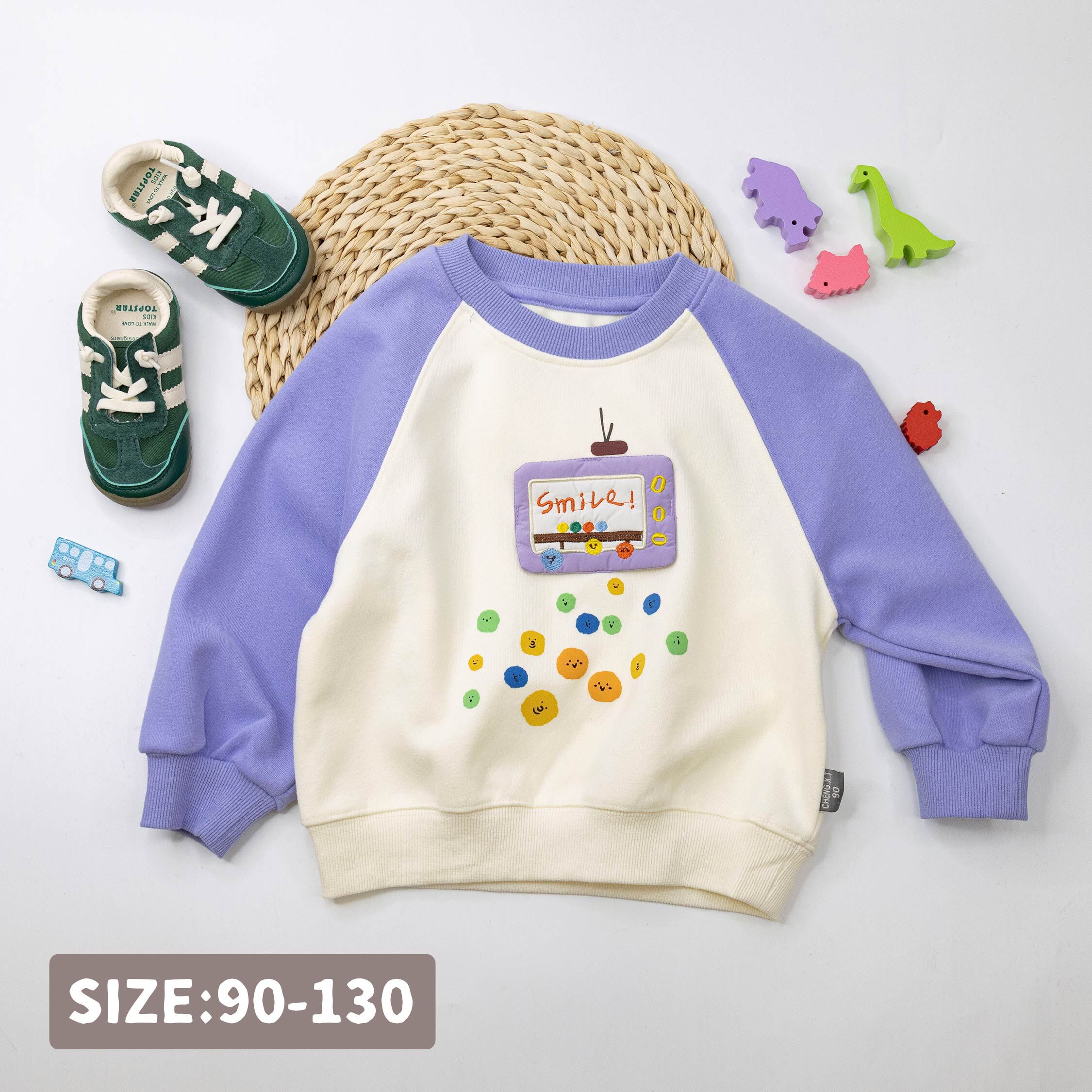 【H55391】童趣微笑彩球造型電視機上衣