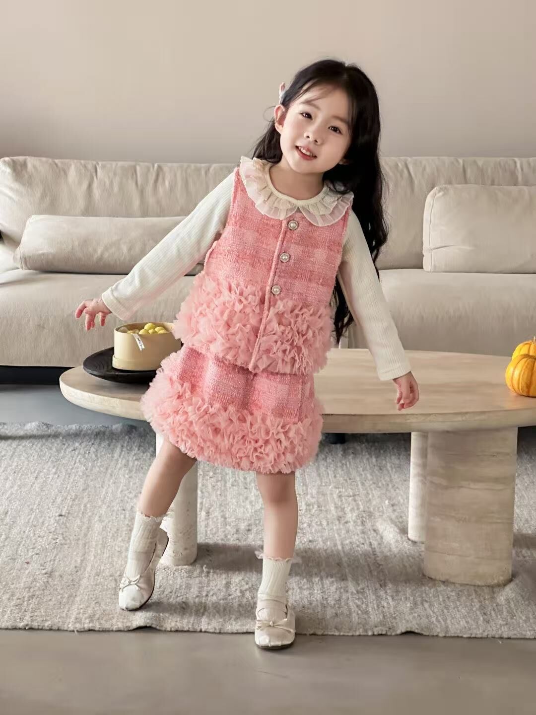 BYB10SE001PK 櫻花粉紗紗淑女3件套