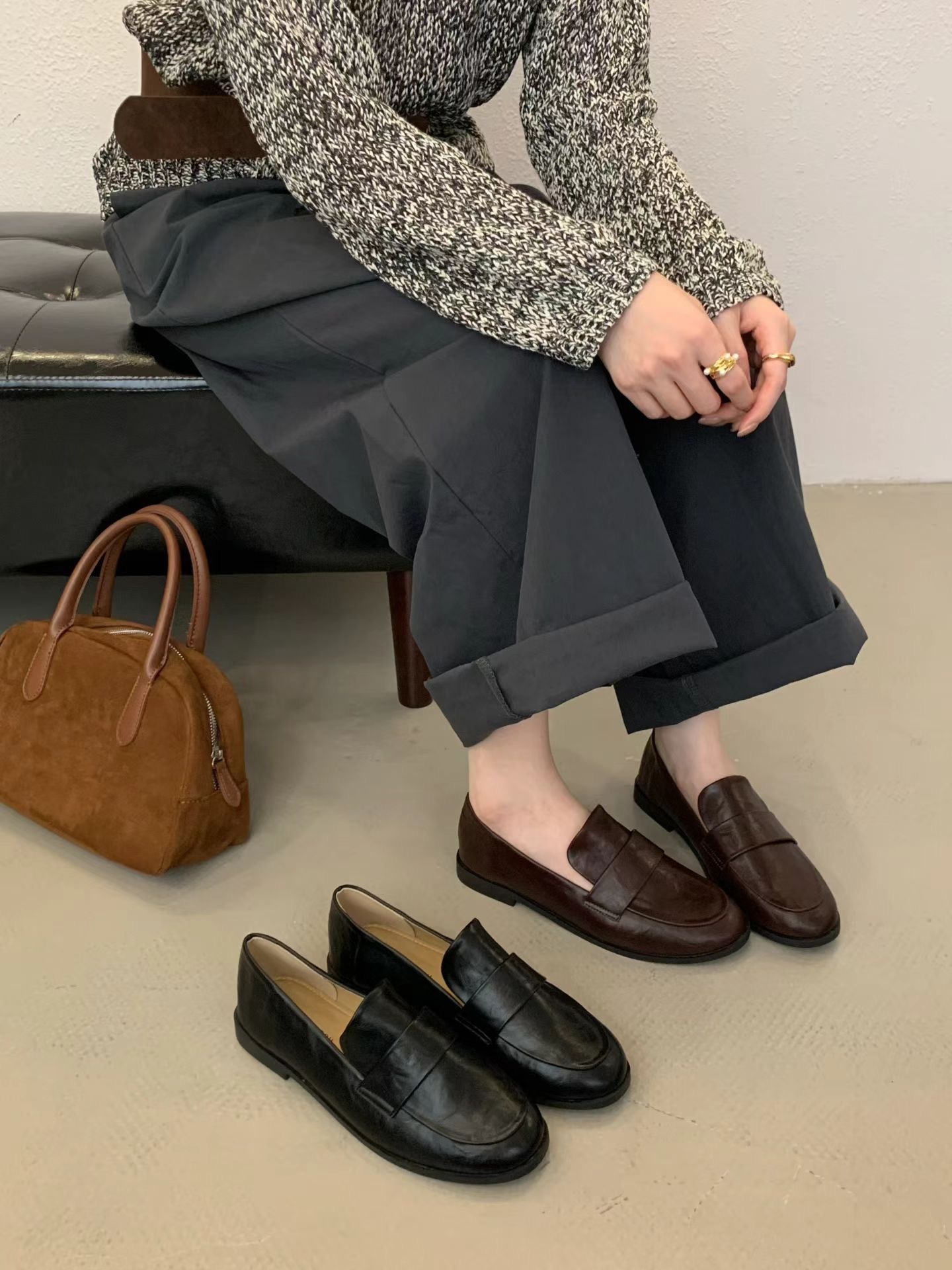 韓系寬帶簡約樂福鞋