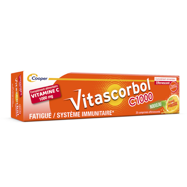Vitascorbol 維他命C1000mg鮮榨橙味水溶片20粒