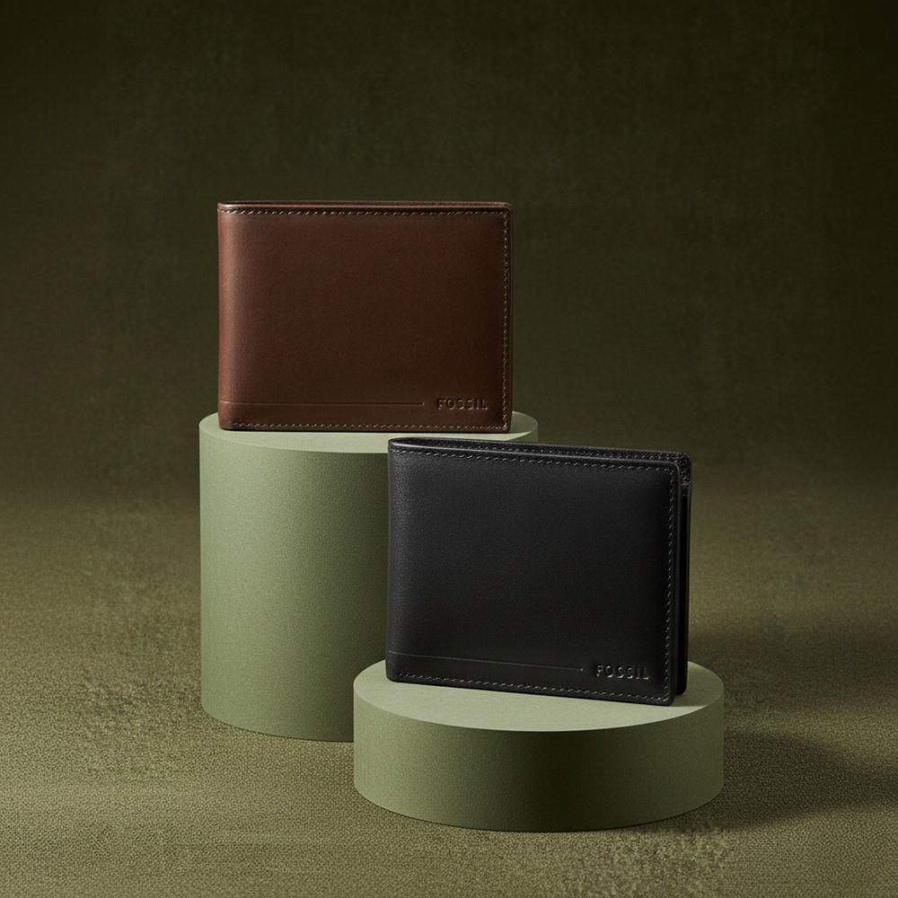 Allen 真皮RFID防盜證件格零錢皮夾 (兩色可選)