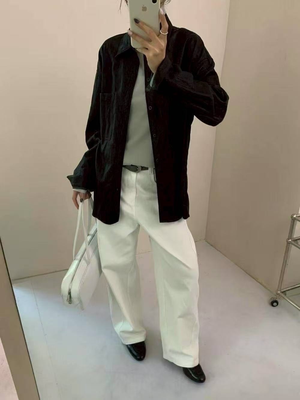 660 氣場質感皮革襯衫