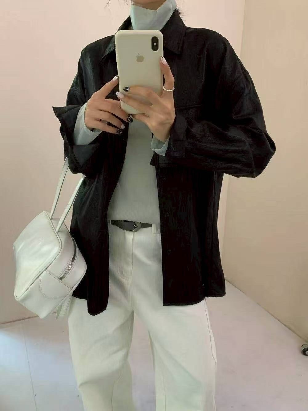 660 氣場質感皮革襯衫